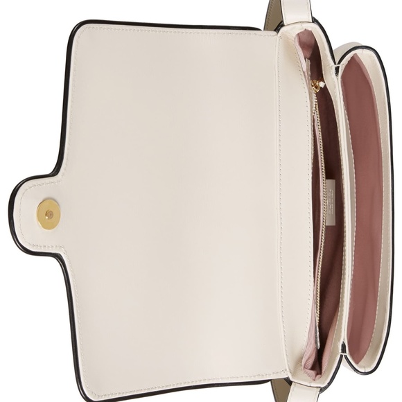 New Authentic Gucci  Leather Shoulder Bag Medium Black White - Picture 5 of 13